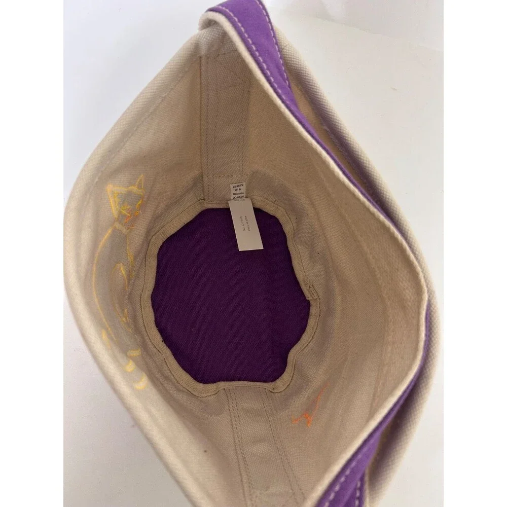Land's End Halloween‎ Canvas Bucket Tote Bags Black Cat
